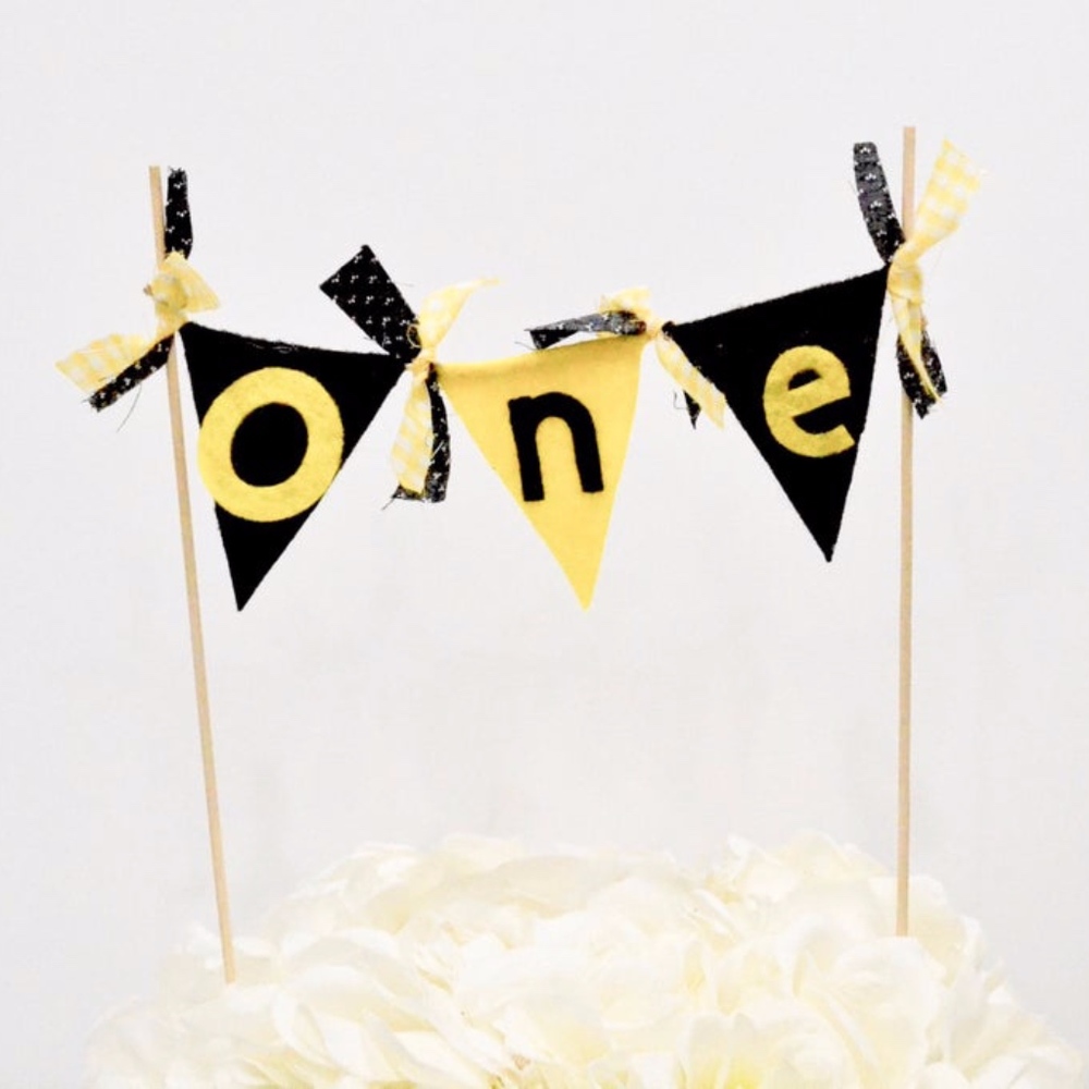 Happy 1st BEEday Cake Topper